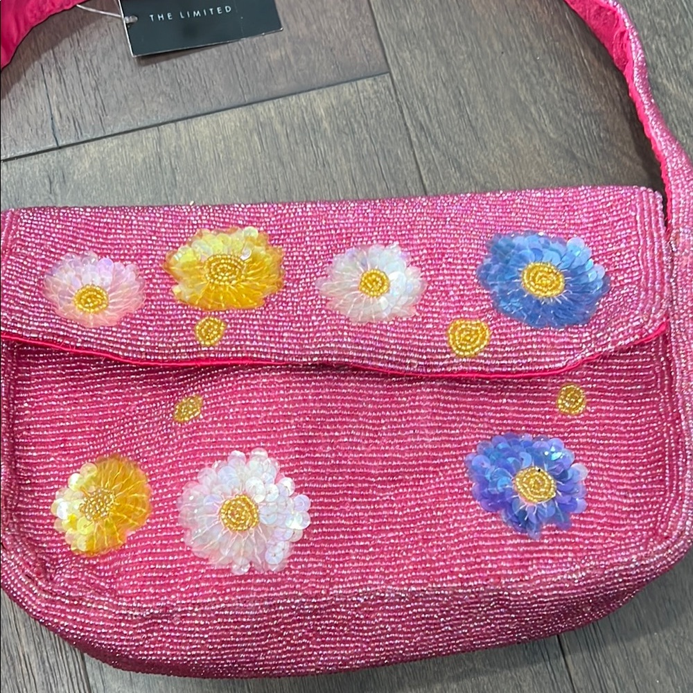 The Limited Pink and Yellow Floral Shoulder Bag - Picture 2 of 7